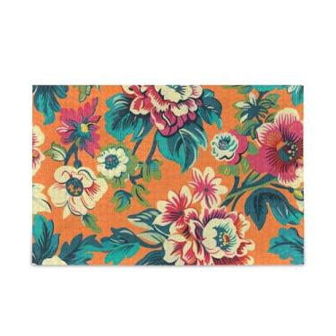 Imagem de WELLDAY Quebra-cabeça retrô flores 500 peças grande jogo de arte para adultos adolescentes