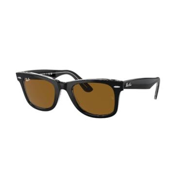 Imagem de Óculos de Sol Ray-Ban Wayfarer 0RB2140 129433 Tam 50 / Preto - Lentes Marrom