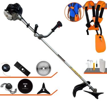 Imagem de Roçadeira Anmax Cg430b 43cc + Facas 2p 3p 40d 80d E Trimmer