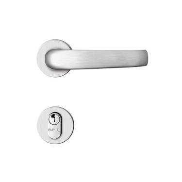 Imagem de Fechadura Papaiz Mz271 Externa 40mm Roseta Cromado Acetinado, Cromado 