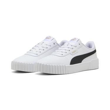 Imagem de PUMA Tênis feminino casual Carina 3.0, Puma Branco PUMA preto PUMA dourado, 35