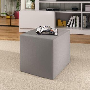 Imagem de Puff Quadrado 33x41x33cm Multimóveis Ex5000 Cinza Cinza