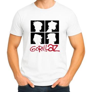 Imagem de Camisa Camiseta de Algodão Masculina Feminina Unissex Banda GorillazZ 