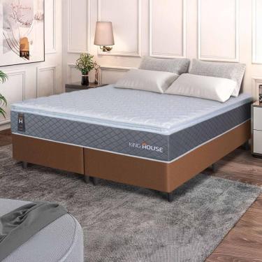 Imagem de Cama Box Argel Espuma D33 Queen 158x198 Marrom King House