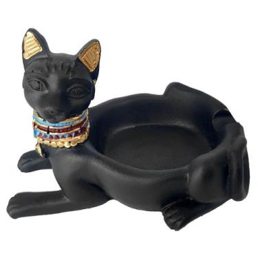 Imagem de Cinzeiro Egípcio Gato Pequeno De Resina - Decore Casa
