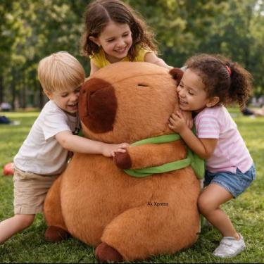 Imagem de Brinquedo de Pelúcia Capivara Animal Boneca 40cm Engraçada Fofo Exclus