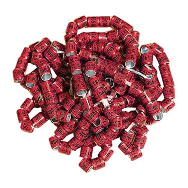 Imagem de Fenteer 50 x 2023 Anéis de perna de pombo, faixas de pé de pássaro, para tentilhão bantam, canário, marrom