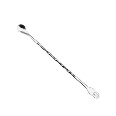 Imagem de Colher Bailarina Aço Inox Bartender com Garfo Tridente 32 cm