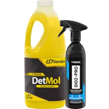 Imagem de Shampoo Detmol 1,9l Lava Autos Selante Cerâmico Sio2 Pro