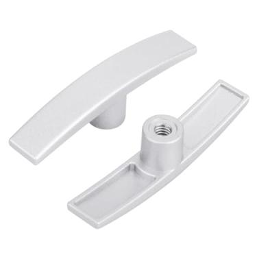 Imagem de SAQXK 2 peças de alças de válvula de lixo de trailer de alumínio em T de substituição para alças de válvula de despejo Valterra Camco, serve para qualquer válvula de portão de esgoto RV de 1 1/5.1 cm