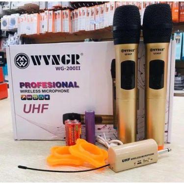 Imagem de Super Profissional microfone Duplo sem fio UHF wg-200ii - WVNGR
