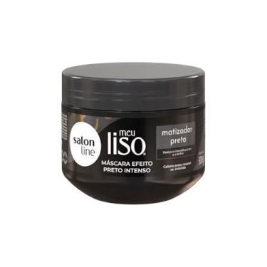 Imagem de Salon Line, Máscara Matizadora, Meu Liso, Preta, Vegana - Cabelos Lisos, 300 g