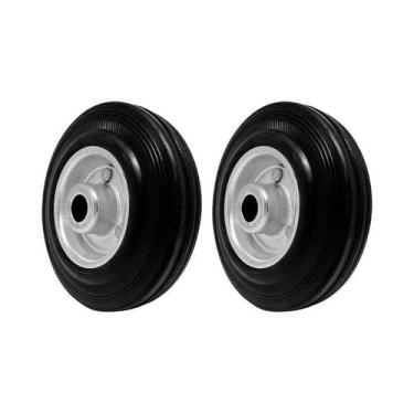 Imagem de Kit 2 un roda 512 maciça borracha 5 pol 100kg p/ rodízio - AJAX