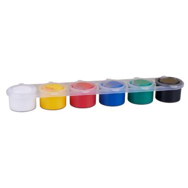 Imagem de Tinta Guache Escolar com 6 Cores 15ml Leonora