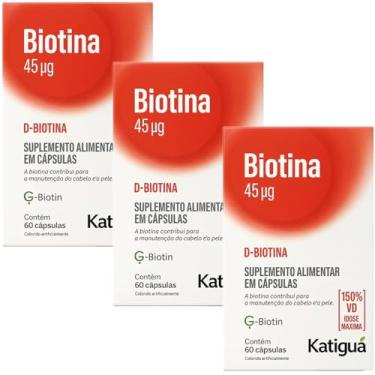 Imagem de Kit com 3x Biotina Dose Máxima 600mg Original para Cabelos, Pele e Unhas - Total 6 Meses