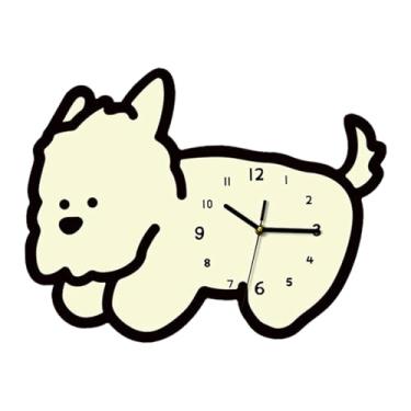 Imagem de Ｂｅｓｇａ Relógio de Parede com Motivo de Cachorro, Relógio Analógico Silencioso, Moderno, Mecanismo Silencioso para Hotel, Casa de Campo, Escola, Banheiro