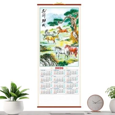 Imagem de Calendário De Parede - Agenda de para Planejamento Mensal - Calendário Do Cavalo Ano Novo Chinês - Para Escola Sala De Aula Família Quarto Estudantil Casa Restaurante Planeamento