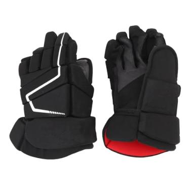 Imagem de Fockety Luvas de Hóquei No Gelo, Luvas Esportivas Acolchoadas Respiráveis ​​protetoras de Espuma EVA de Nylon, Infantis de Hóquei Juvenil Júnior para Em Patins Ao (13 polegadas)
