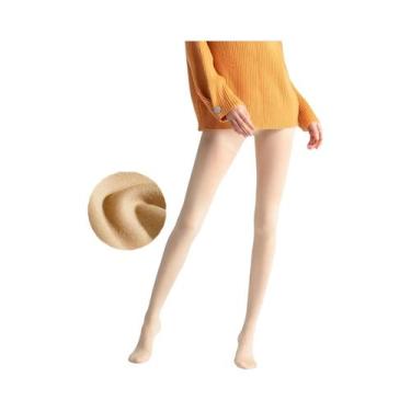 Imagem de Meia-calça Térmica Feminina De Cor Sólida De Alta Qualidade, Leggings 