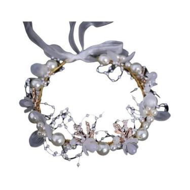 Imagem de Tiara De Pérolas E Cristais Para Noivas, Coroa De Casamento, Joia De C