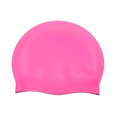 Imagem de Touca De Natação Unissex De Silicone Impermeável Com Proteção De Orelh