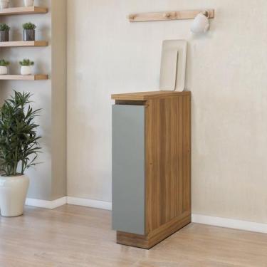 Imagem de Balcão 1 Porta com Rodapé 20cm 100% Mdf Rainha - Nesher Móveis
