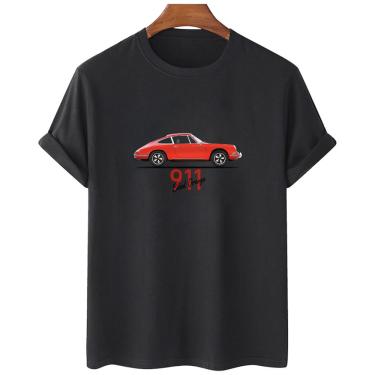 Imagem de Camiseta feminina algodao Porsche 911 Vermelho Antigo Carro
