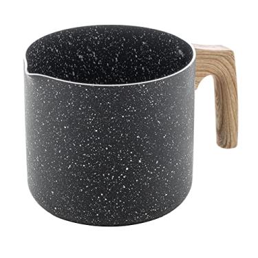 Imagem de WOLFF - Leiteira de Alumínio Revestida em Cerâmica e Cabo de Silicone Granilite Preta 1,1L
