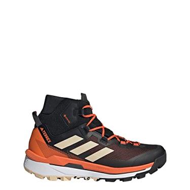 Imagem de adidas Tênis de caminhada masculino Terrex Skychaser Tech Gore-TEX, Core Black/Sand Strata/Impact Orange, 8.5