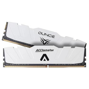 Imagem de Memória de computador DDR5 32GB 6000MHz Ram (16GB×2 PC5-48000) Desktop (DIMM) CL46(6000MT/s XMP3.0/Expo) com dissipador de calor branco Acclamator