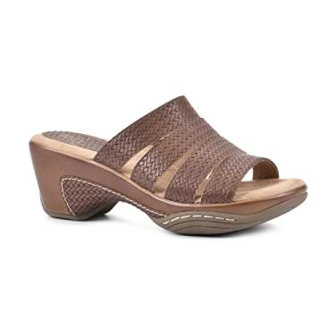 Imagem de WHITE MOUNTAIN Sandália feminina Shoes Valora Clog, Marrom/tecido, 37
