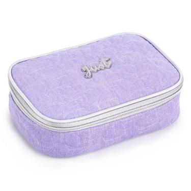 Imagem de Estojo Escolar Infantil Menina Organizador Porta Lápis Jeans - Denlex,