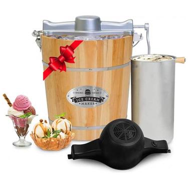 Imagem de Máquina de Sorvete Capacidade 4L, 110V 50W, Elite Gourmet EIM402, Marrom