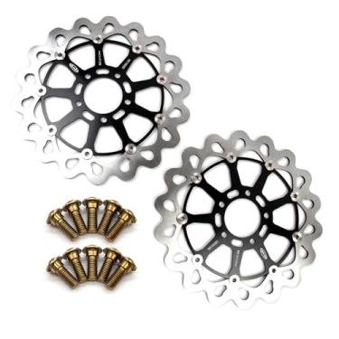 Imagem de Discos de freio dianteiros flutuantes com parafusos de montagem para Suzuki Hayabusa GSX1300R 1999-2007, GSXR 600 97-03, GSXR 750 96-03, GSXR 1000 01-02, TL1000R 98-03, TL1000S 97-01-01. , GSX14 00