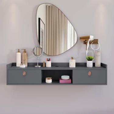 Imagem de PENTEADEIRA CAMRARIM Multiuso Vegas com 2 Portas e Puxador (CINZA)