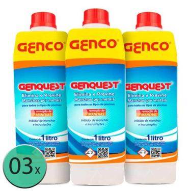 Imagem de 3 Eliminador de Metais para Piscina (Elimina Mancha) - Genco