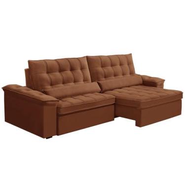 Imagem de Sofá Retrátil Reclinável Para Sala 4 Lugares 290cm Maresi F04 Veludo T