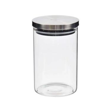 Imagem de Pote Redondo em Vidro com Tampa de Inox 1,5 Litros Kenya