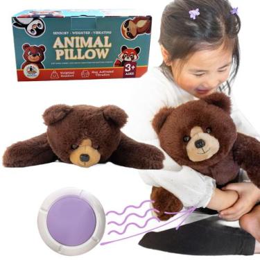 Imagem de Almofada de pelúcia sensorial vibratória ponderada Lunapuer Bear 11x20