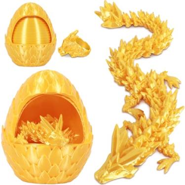Imagem de iBuddy Ovos de dragão impressos em 3D, ovos de dragão surpresa, brinquedos fidget para crianças, dinossauros de cristal articulados para crianças, aniversários, decorações de Natal, presentes para