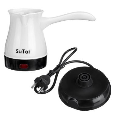 Imagem de Cafeteira Máquina Café Elétrica 600w Expresso Turco Europeu Aquecedor água Luxo Branca