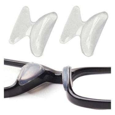 Imagem de 01 Pares Plaqueta Adesiva Silicone Nariz Óculos peça macia apoio nasal