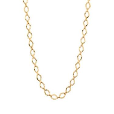 Imagem de Cordão Feminino Rommanel Banhado A Ouro 18k Formato Losango Lindo Trab