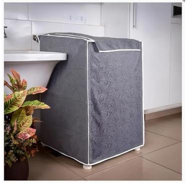 Imagem de Capa Máquina Lavar Roupas Ziper Ajustável M - CINZA