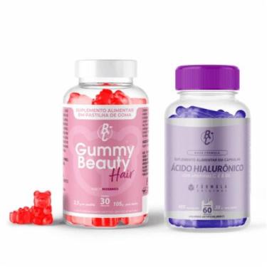 Imagem de KIT Gummy Beauty Hair Vitamina Cabelo e Unha + 1 Acído Hialurônico Vit