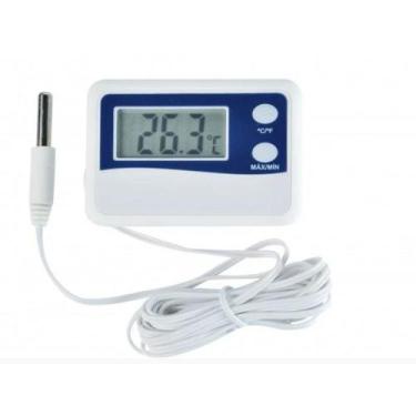 Imagem de Termômetro digital com máxima e mínima com cabo de 2 metros incoterm