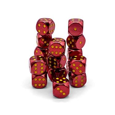 Imagem de Conjunto de 16 pips de metal Fireball D6 com caixa de estanho da Norse Foundry