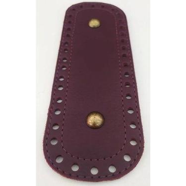 Imagem de Base retangular para bolsa de crochê 7 cm x 25 cm cor bordô - Viva Art