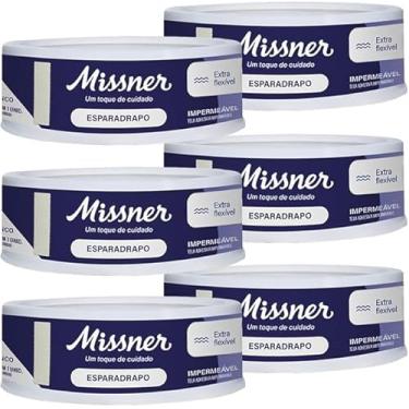 Imagem de Esparadrapo Tape Impermeável Extra Flexível Branco 1,2 cm x 4,5 m - Kit com 6 Unidades