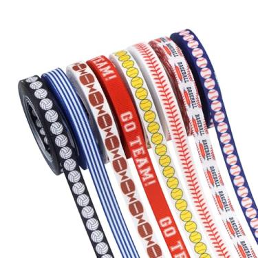 Imagem de UGPLM 8 rolos de fitas esportivas, 5 jardas, acessórios, faça você mesmo, moda, fitas para embrulho, para vôlei para guirlandas, embrulhos de presentes